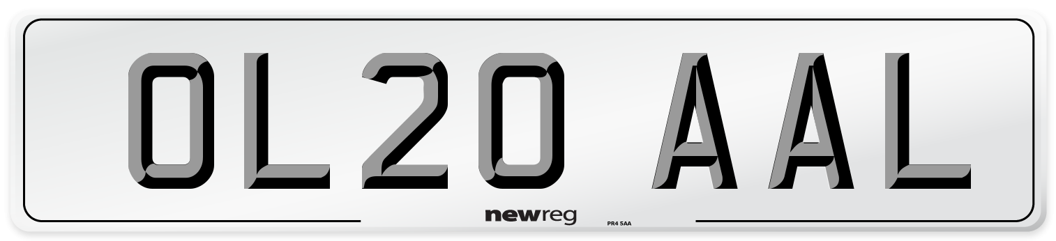 OL20 AAL Number Plate from New Reg